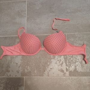 Victoria Secret bra in coral with silver sparkles 36D